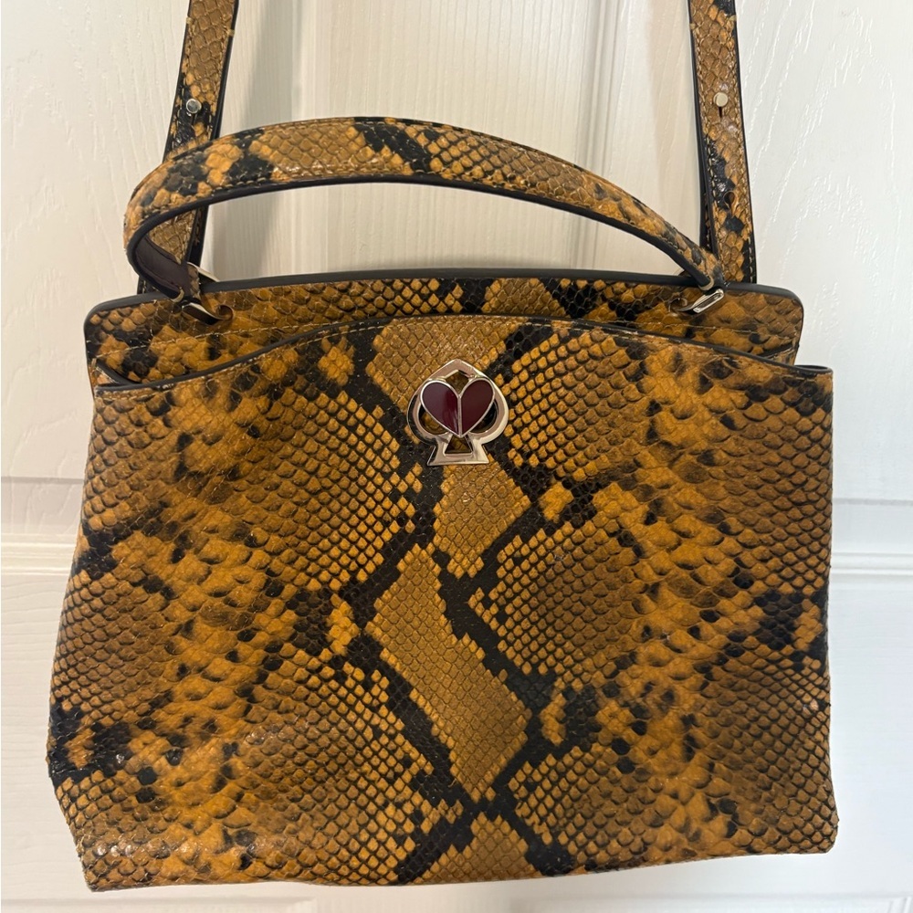 Kate Spade Romy Medium Satchel in Python-Embossed Leather | Fall 2019 Runway Bag - Picture 3 of 16